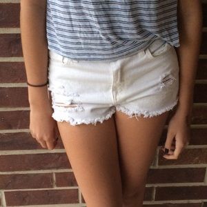 White high waisted shorts!