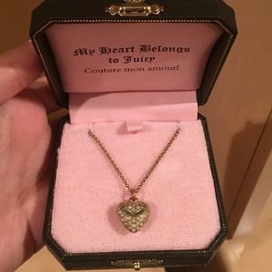 Heart Juicy Couture Necklace and earrings bundle