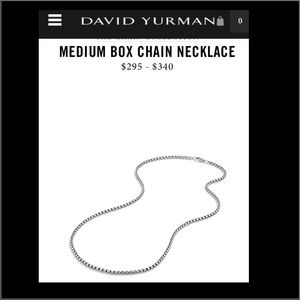 David Yurman medium box chain 20inches