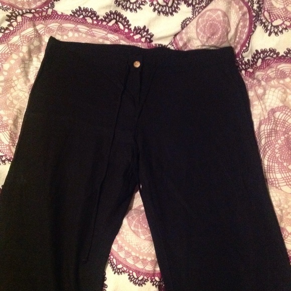 Linen black pants NWOT