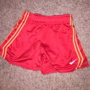 Red and yellow Nike shorts!