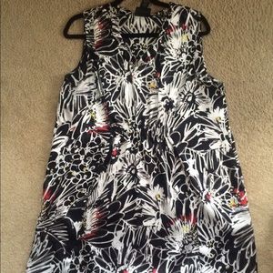 Lane Bryant black and white floral tunic