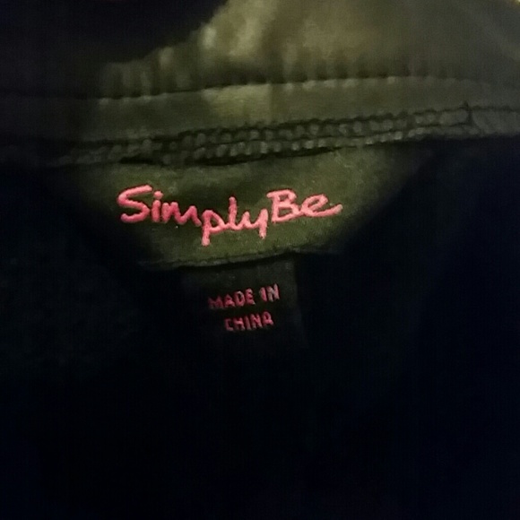 Simply Be- black pleather pants