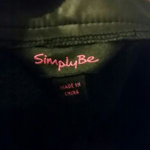 Simply Be- black pleather pants