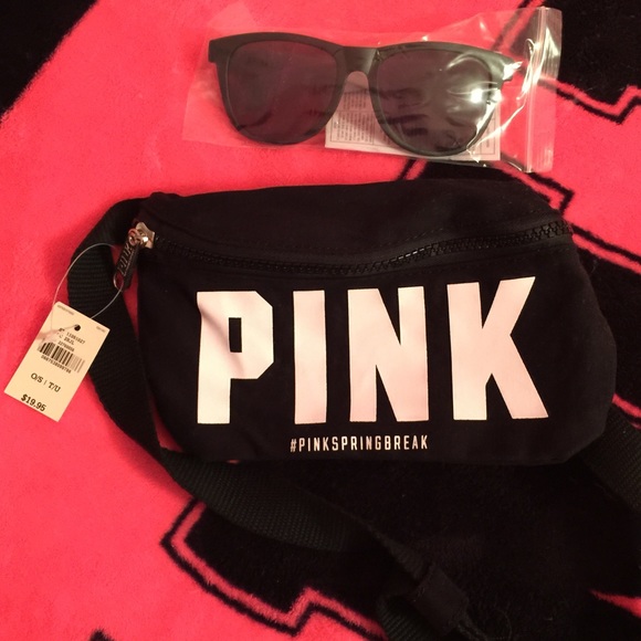 VS PINK FANNY PACK AND SUNGLASSES