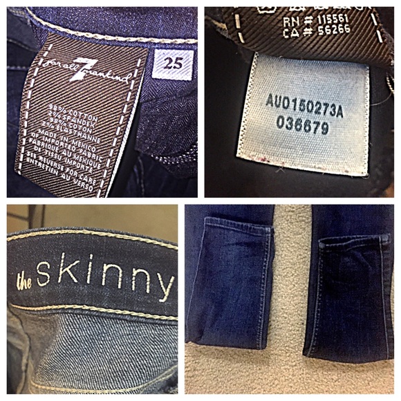 7 for all mankind the skinny jean size 25 - Picture 4 of 4