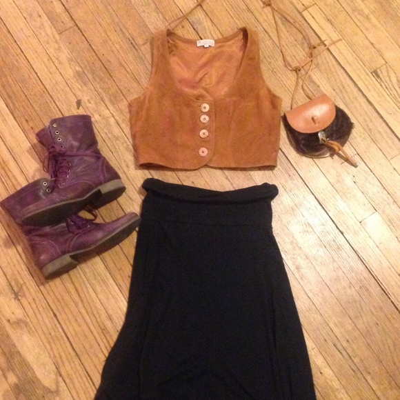 Suede vintage top
