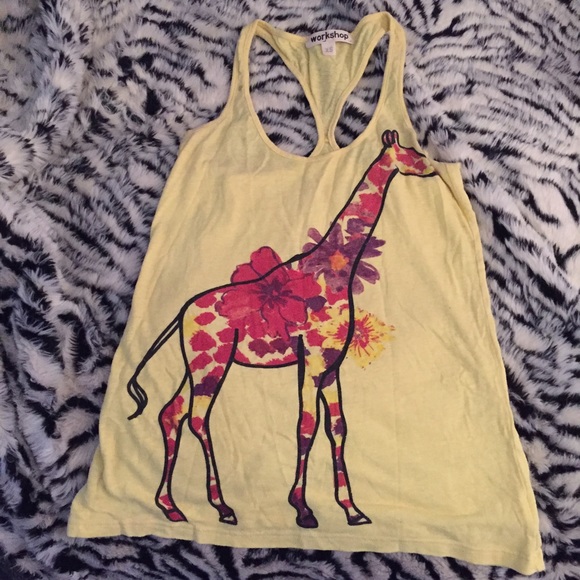 Yellow Giraffe Tank Top - Picture 1 of 2