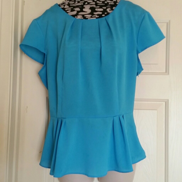 Lightblue/Tourquoise Peplum shirt