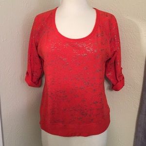 Gold Leaf Roll Cuff Sweatshirt