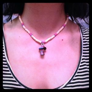 add on item!! psychedelic shroom surfer necklace