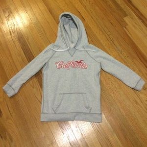 Hollister grey and dark pink sweatshirt