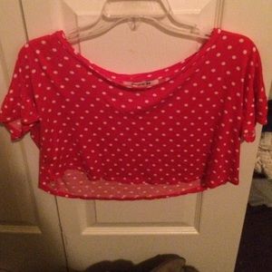 forever 21 red polka dot crop top