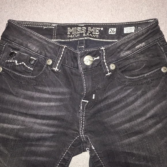 Miss Me denim brand black skinny jeans