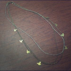 Aeropostale triple gold sparrow necklace