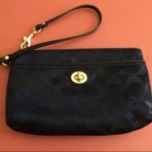 Navy blue Coach Clutch