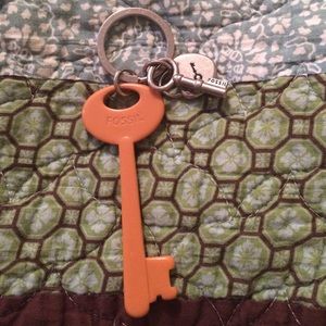 FOSSIL key keychain with three charms