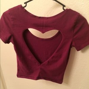 Victorias Secret PINK crop top with heart cut out