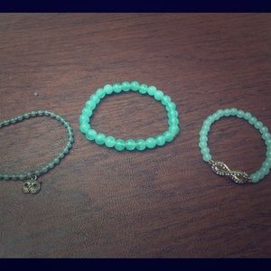 Turquoise bracelet trio