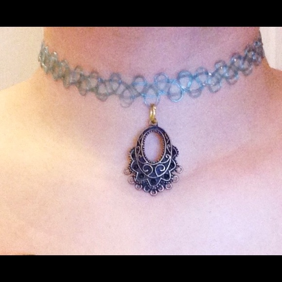 Tattoo Choker Aqua Green