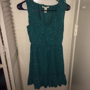 Blue/Green dress with flower pattern