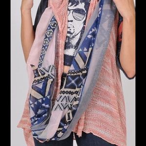 Pink and blue scarf