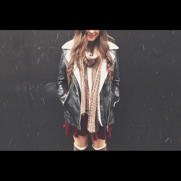 Carmar leather shearling black size 8 leather