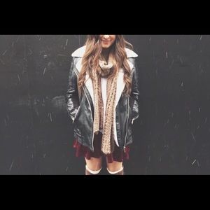 Carmar leather shearling black size 8 leather