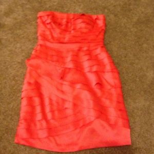 Peach ruffle dress