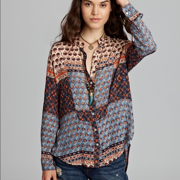 Printed Free People blouse