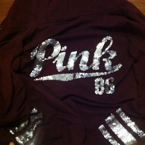 Victoria's Secret Pink Sparkly Zip-Up Hoodie