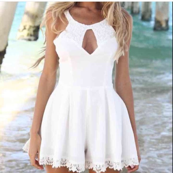 White playsuit