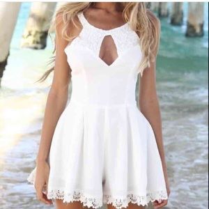 White playsuit