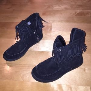 UGG fringe ankle boots