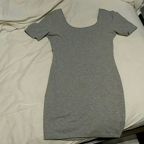 Forever 21 heather gray body con dress