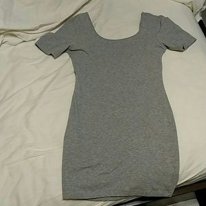 Forever 21 heather gray body con dress