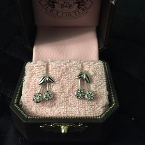 Authentic Juicy Couture Cherry Silver Earrings
