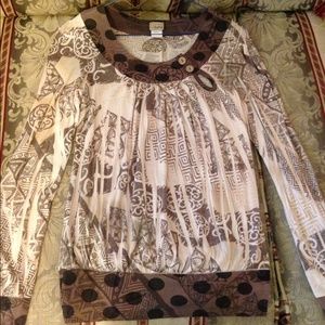 Daytrip brown & cream long sleeve