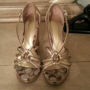Coach Gold Wedges
