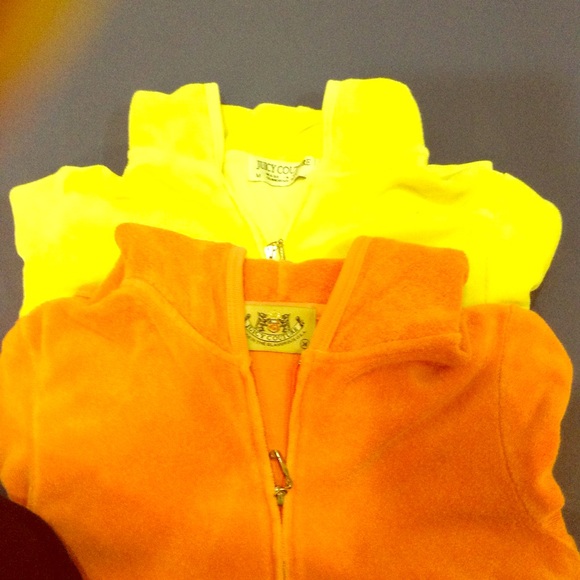 ♥️SALE♥️2 Juicy Couture Hoodies Yellow and Orange