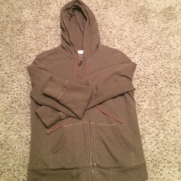 JCrew vintage heathered brown Sherpa hoodie