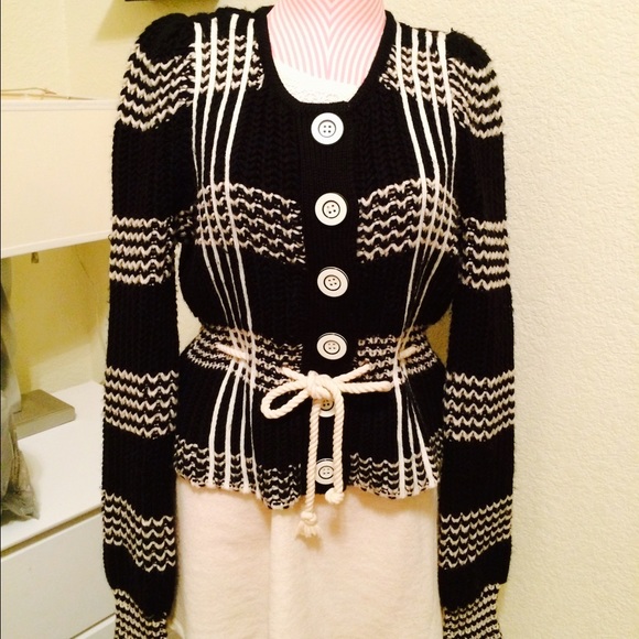 Anthropologie Sweater black & white  - Size S