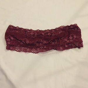 Gilly Hicks Maroon Lace Bandeau