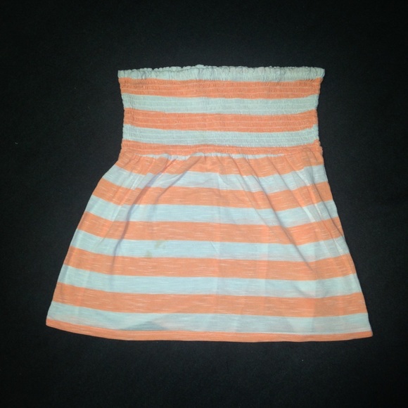 Orange and White Tube Top - Picture 2 of 2