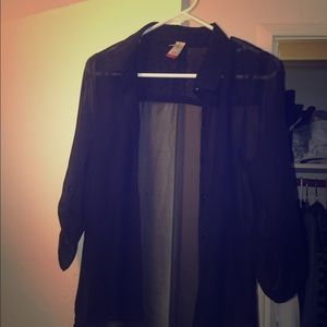 Sheer Black Blouse