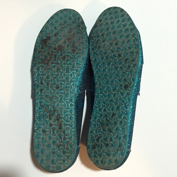 Teal Glitter Women's TOMS - Picture 2 of 4