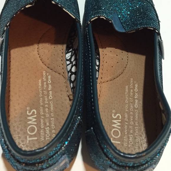 Teal Glitter Women's TOMS - Picture 3 of 4