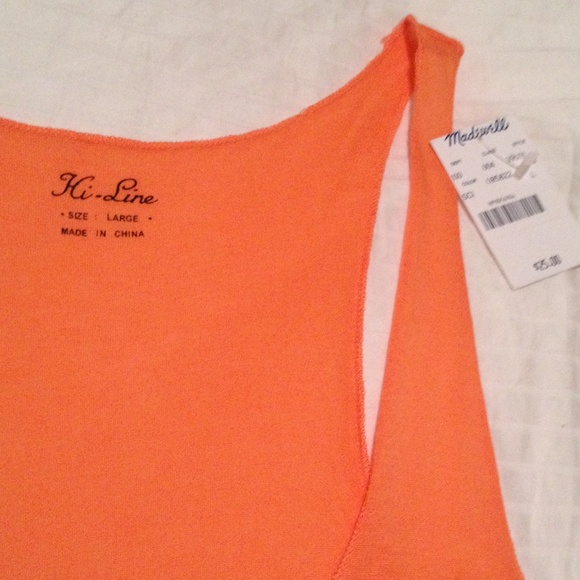 Madewell Hi Line Orange Tank - Picture 3 of 4