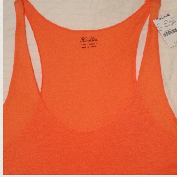 Madewell Hi Line Orange Tank - Picture 4 of 4