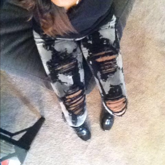 Pants - Black and gray pants